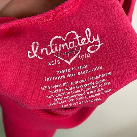 Free People Intimately Seamless Basic Bodysuit Poppy  Size XS/S - Picture 7 of 9